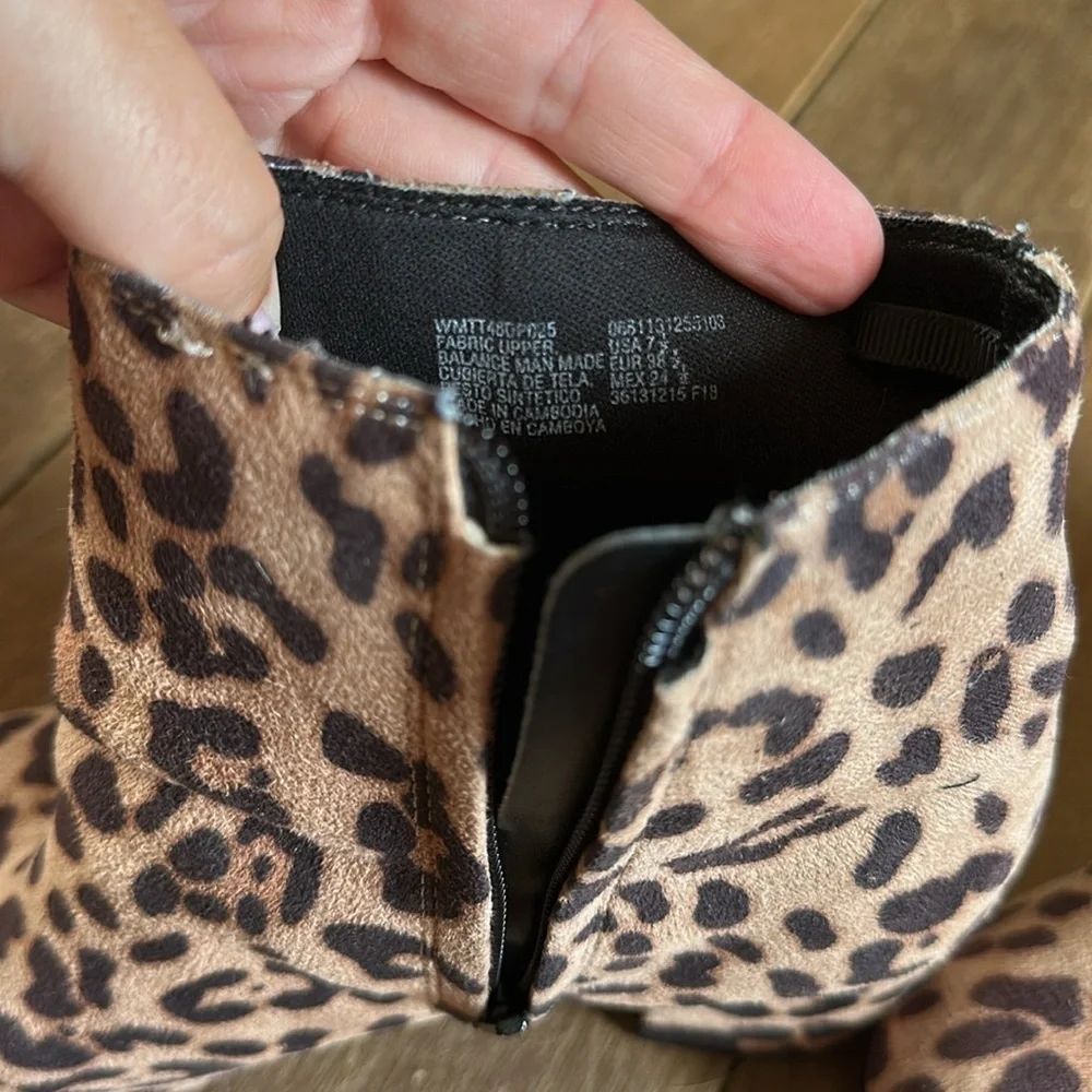 Time & Tru Leopard Boots size 7.5 women’s